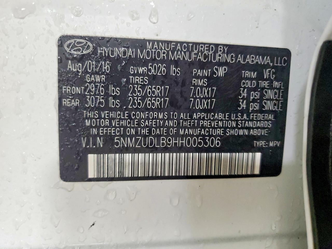 2017 HYUNDAI SANTA FE SPORT photo 12
