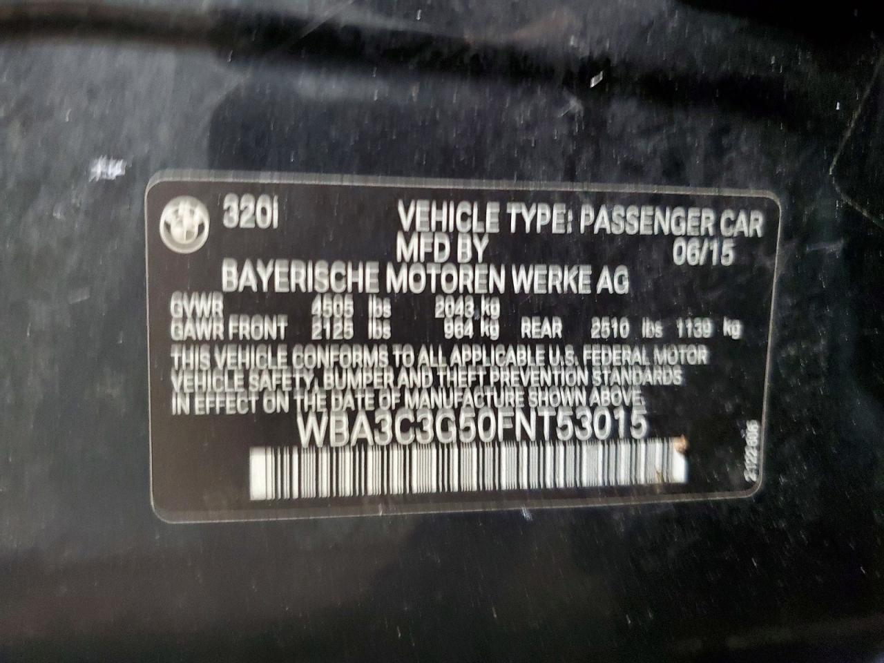 2015 BMW 320 I XDRIVE photo 12