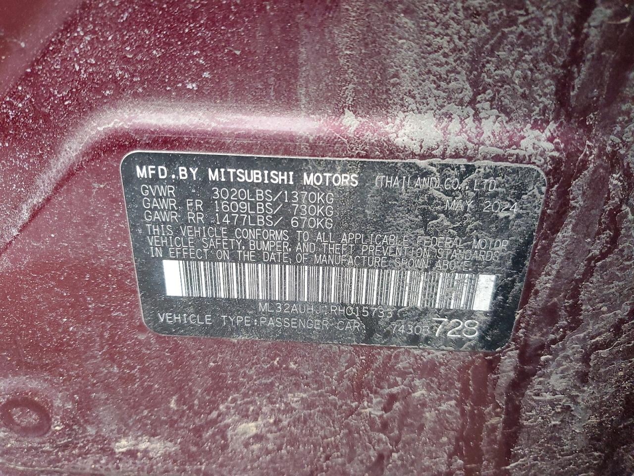 2024 MITSUBISHI MIRAGE ES photo 12