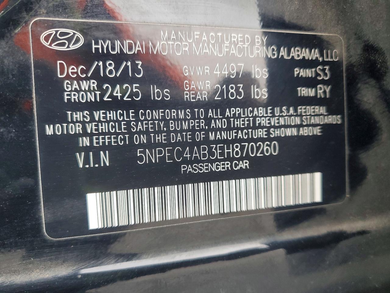 2014 HYUNDAI SONATA SE 2.0T photo 12