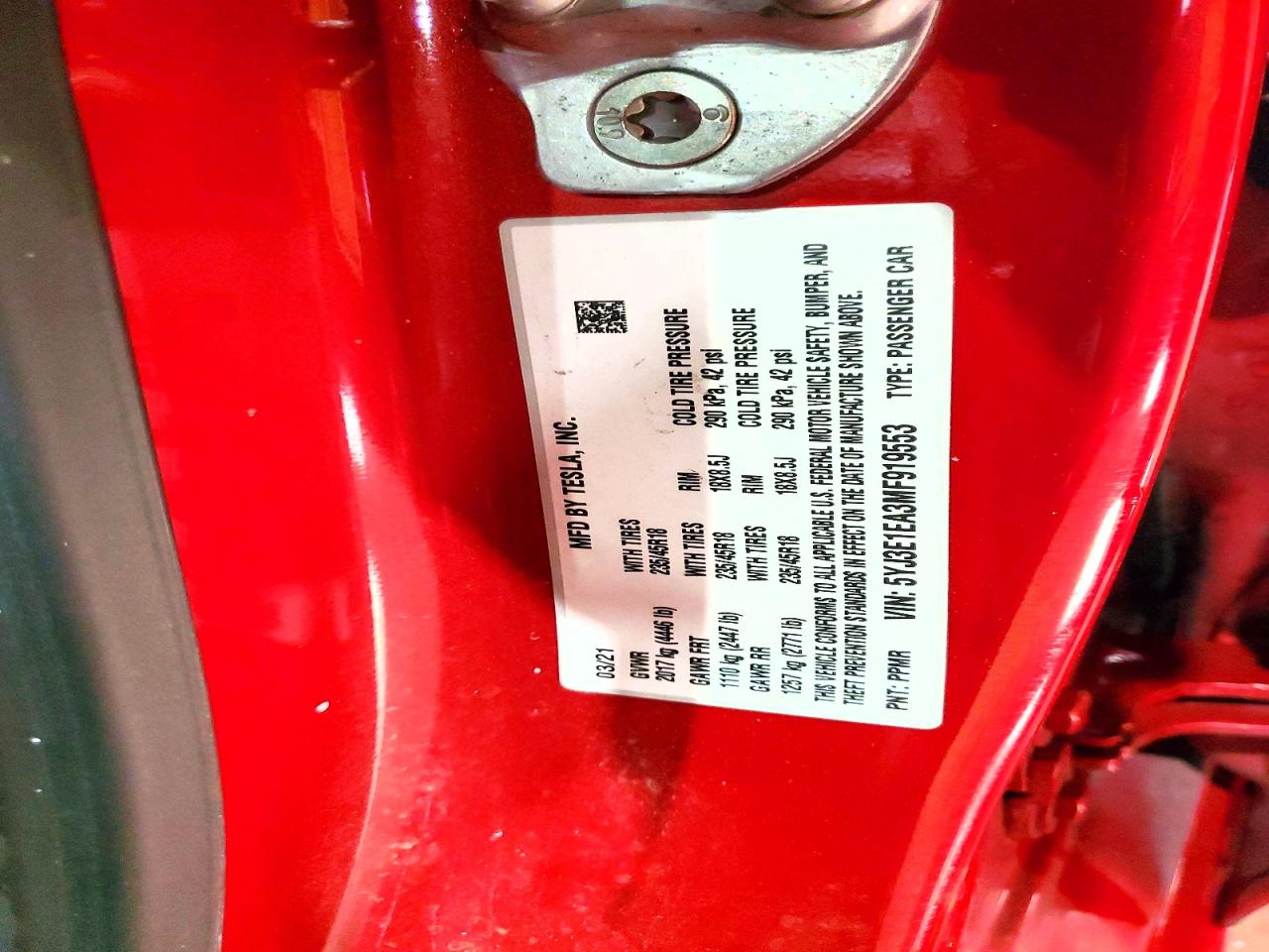 2021 TESLA MODEL 3 photo 12