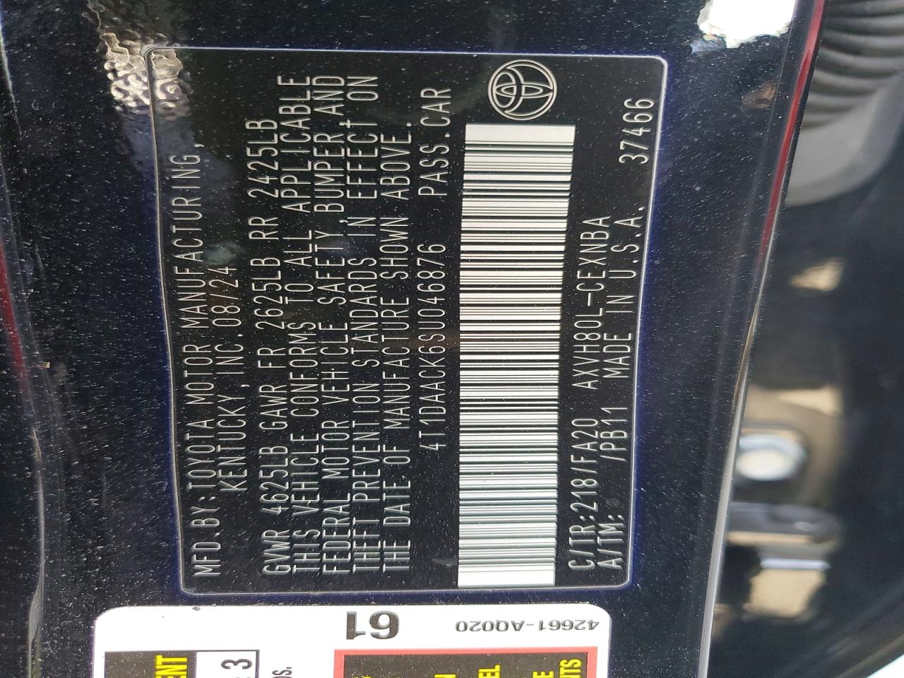 2025 TOYOTA CAMRY XSE photo 12