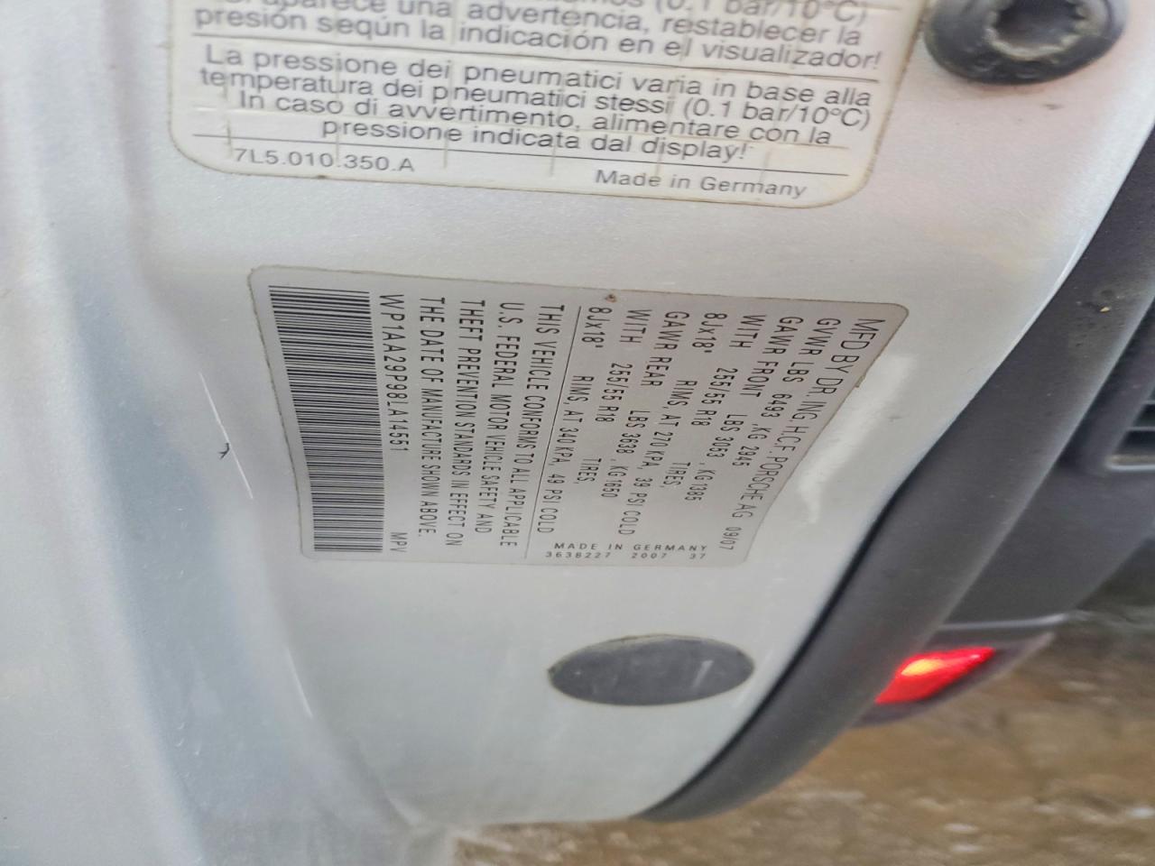 2008 PORSCHE CAYENNE photo 13