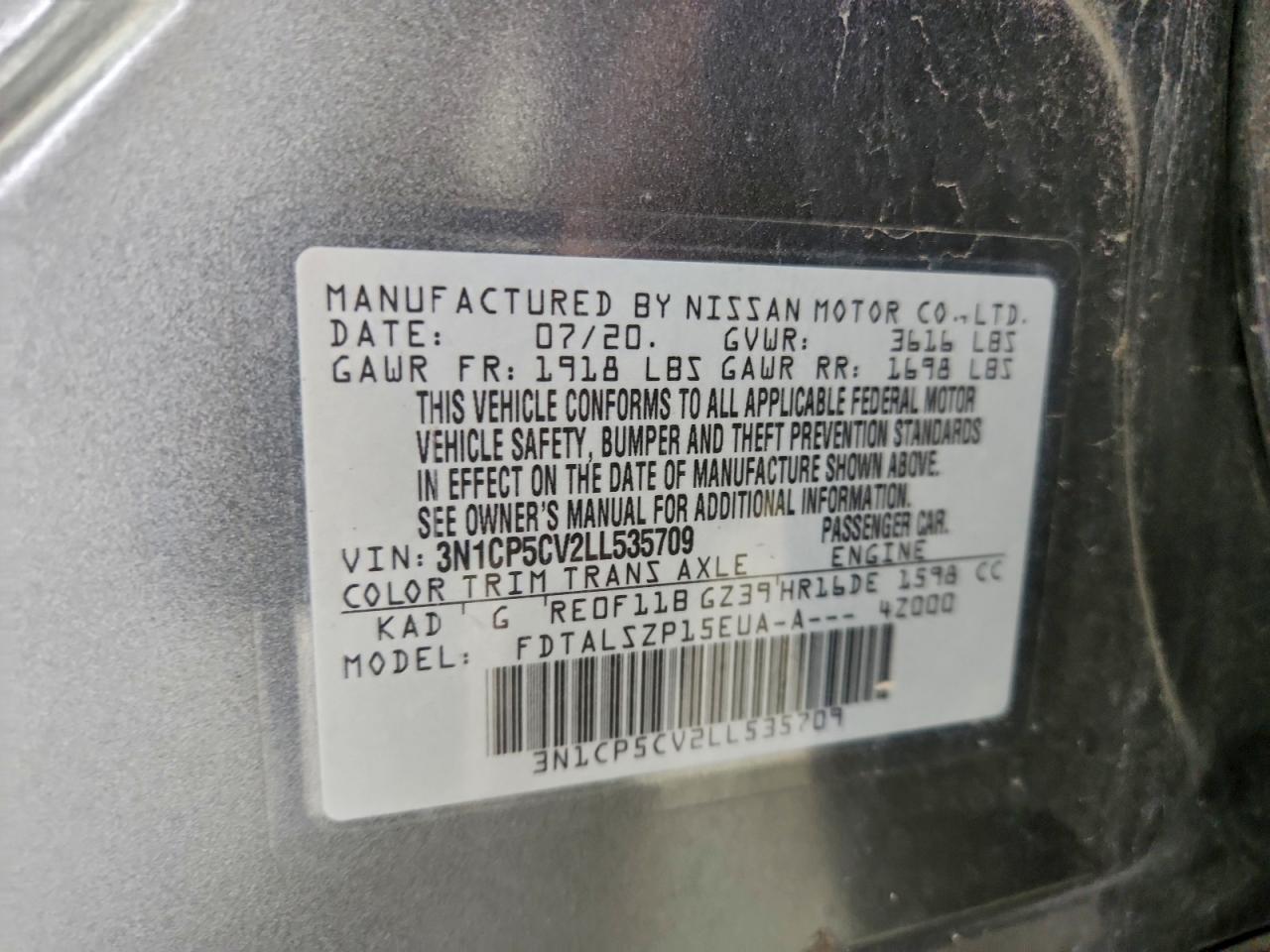 2020 NISSAN KICKS SV photo 13