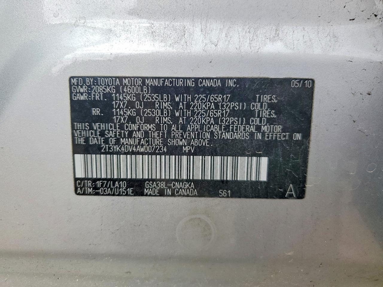 2010 TOYOTA RAV4 LIMITED photo 13