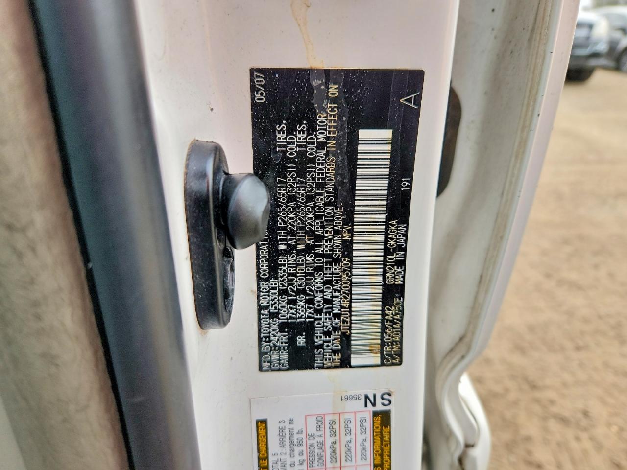 2007 TOYOTA 4RUNNER SR5 photo 13