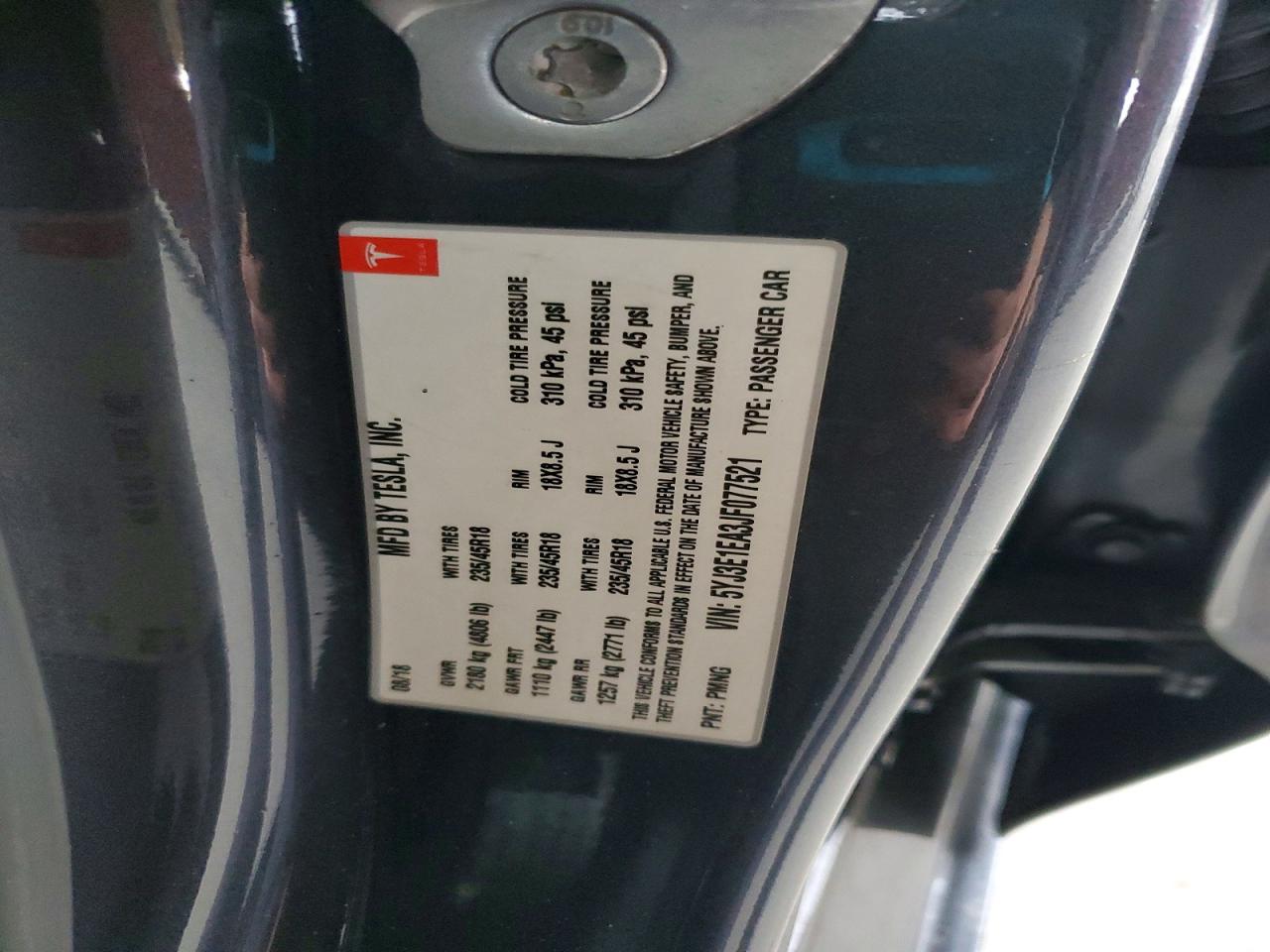 2018 TESLA MODEL 3 photo 12
