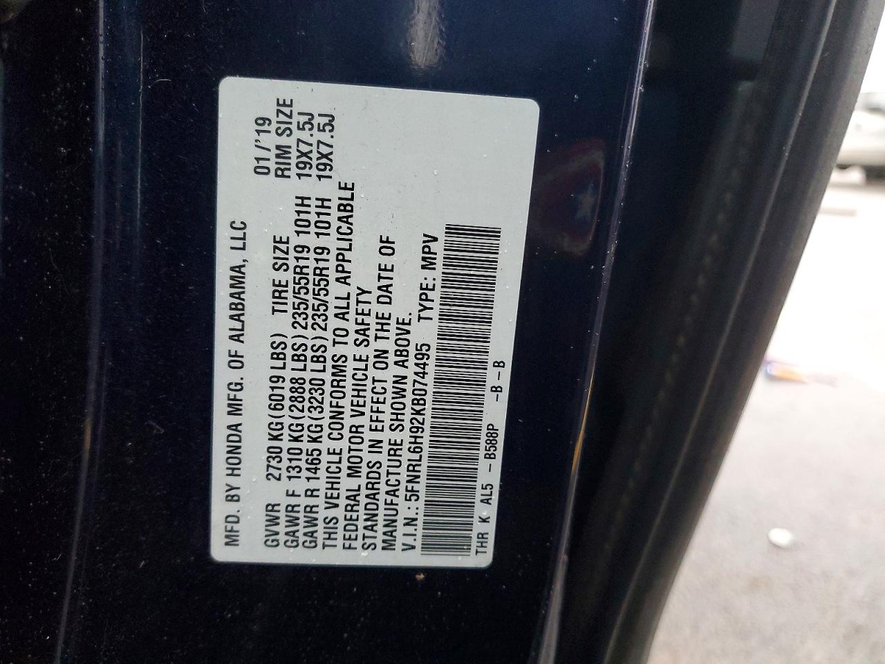2019 HONDA ODYSSEY ELITE photo 37