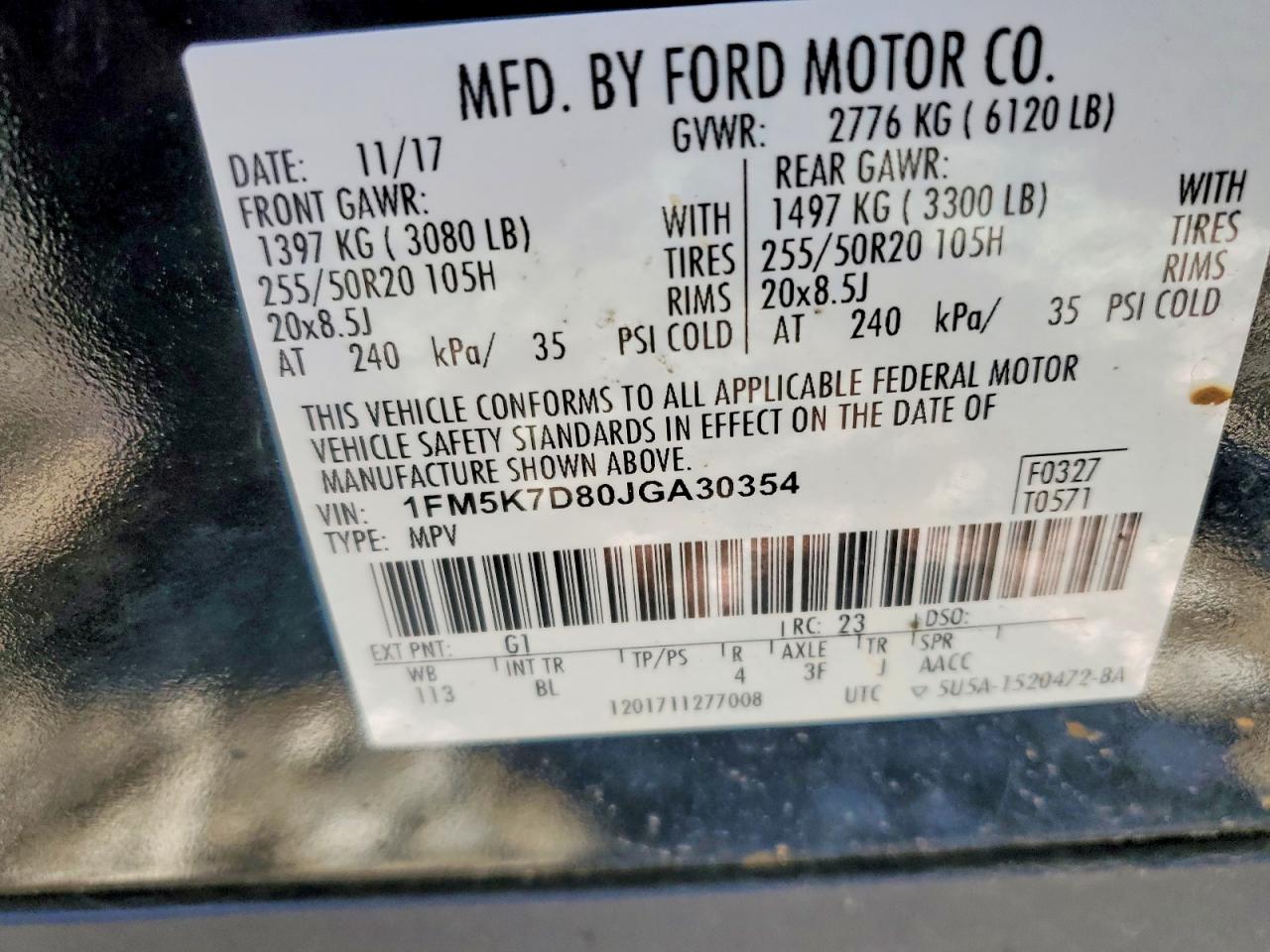 2018 FORD EXPLORER XLT photo 13