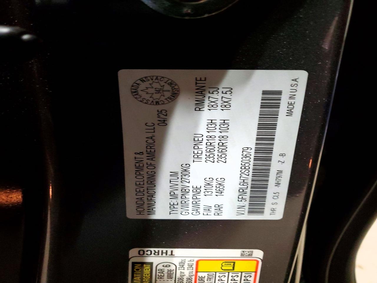 2025 HONDA ODYSSEY SPORT-L photo 13