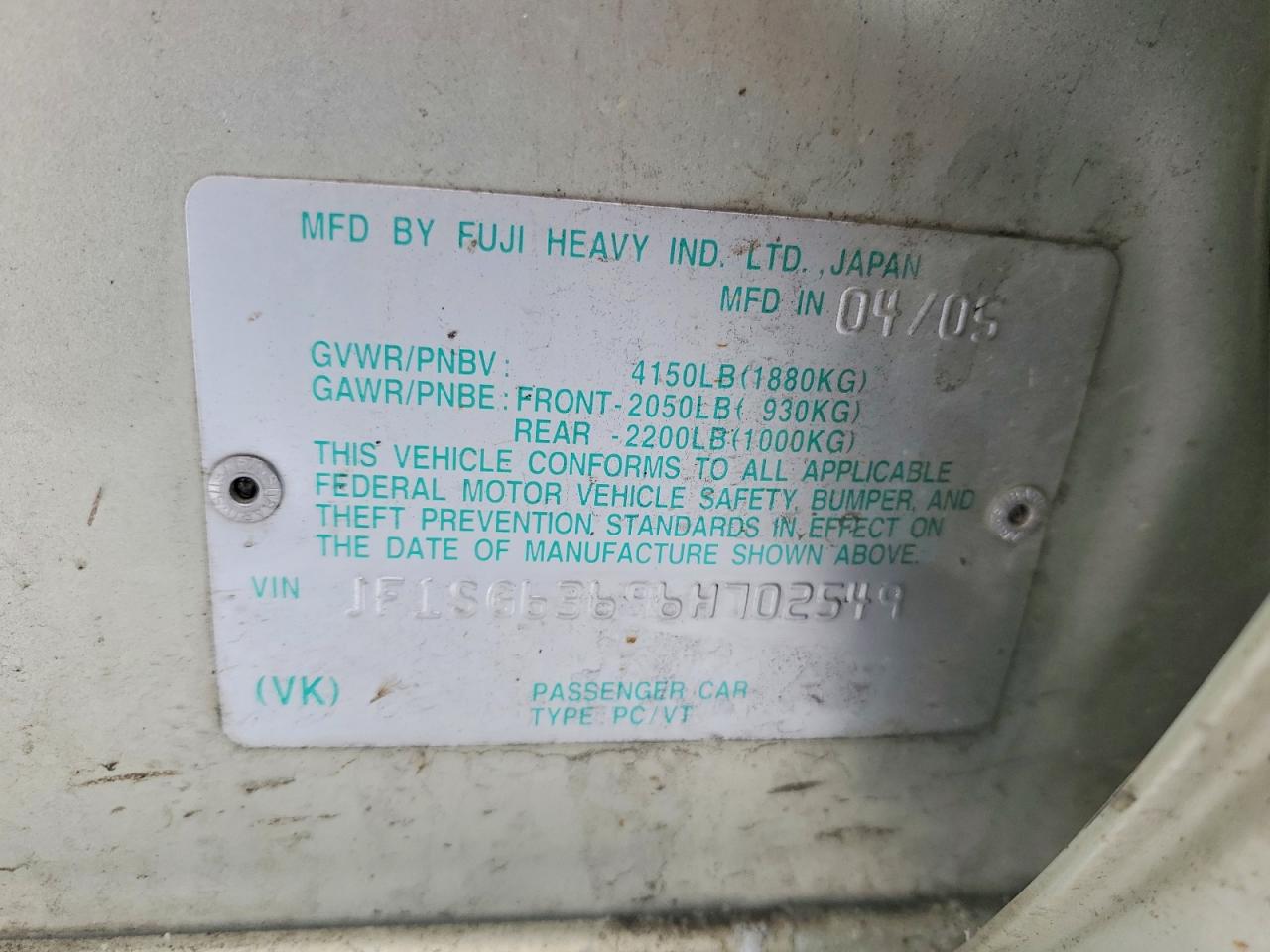 2006 SUBARU FORESTER 2.5X photo 13
