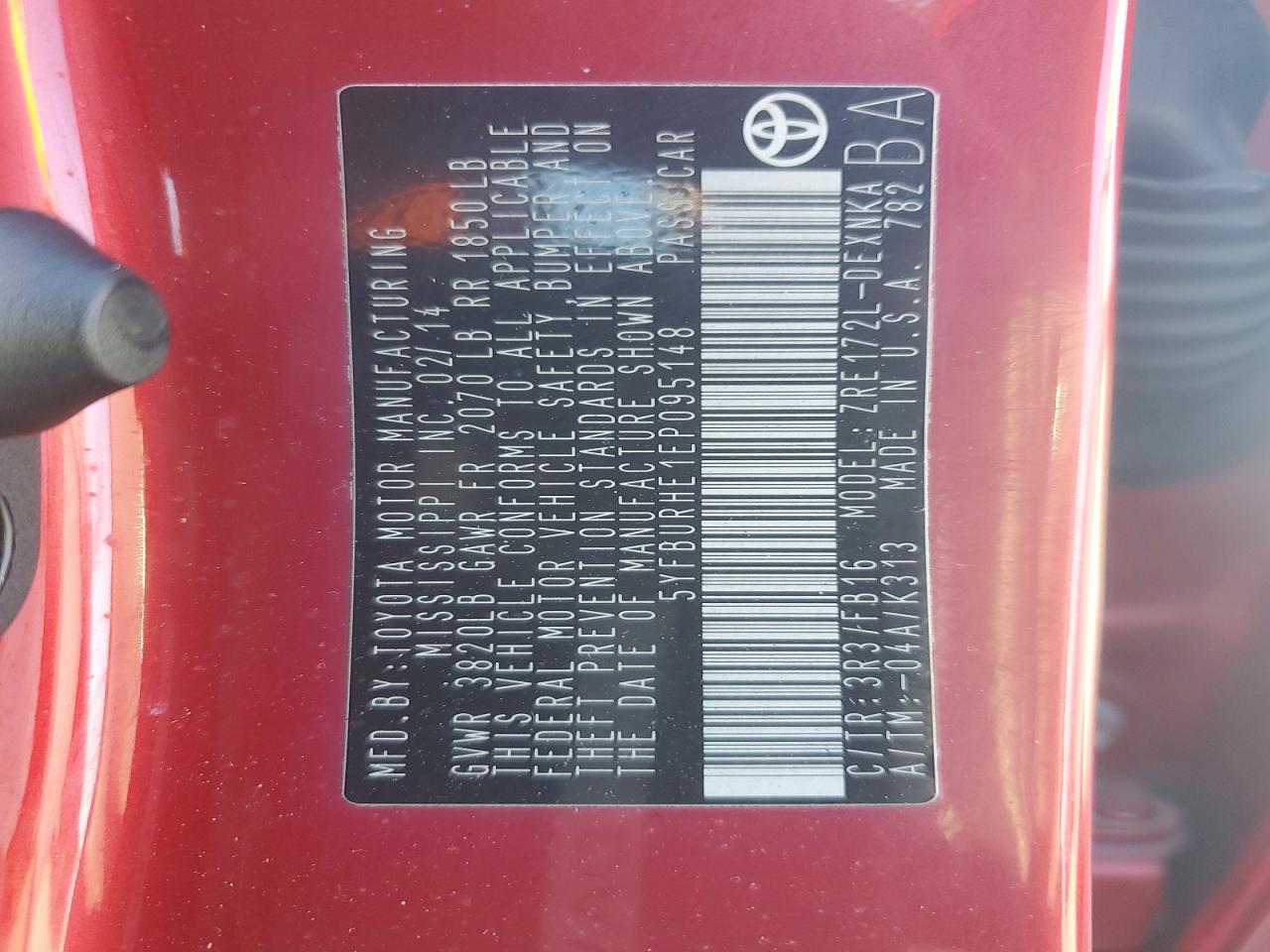 2014 TOYOTA COROLLA L photo 13