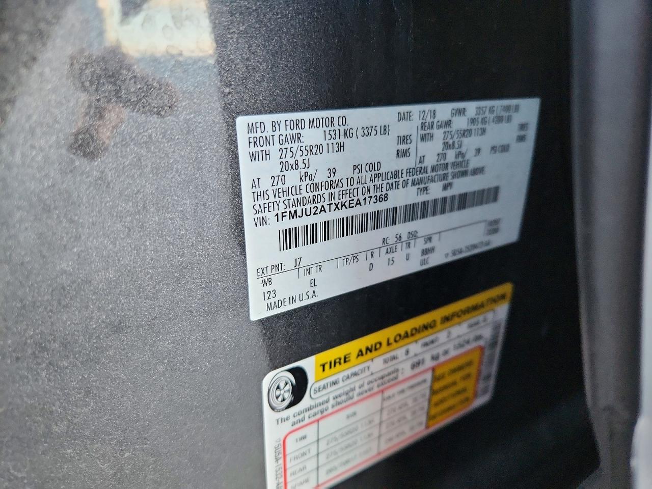 2019 FORD EXPEDITION LIMITED photo 14