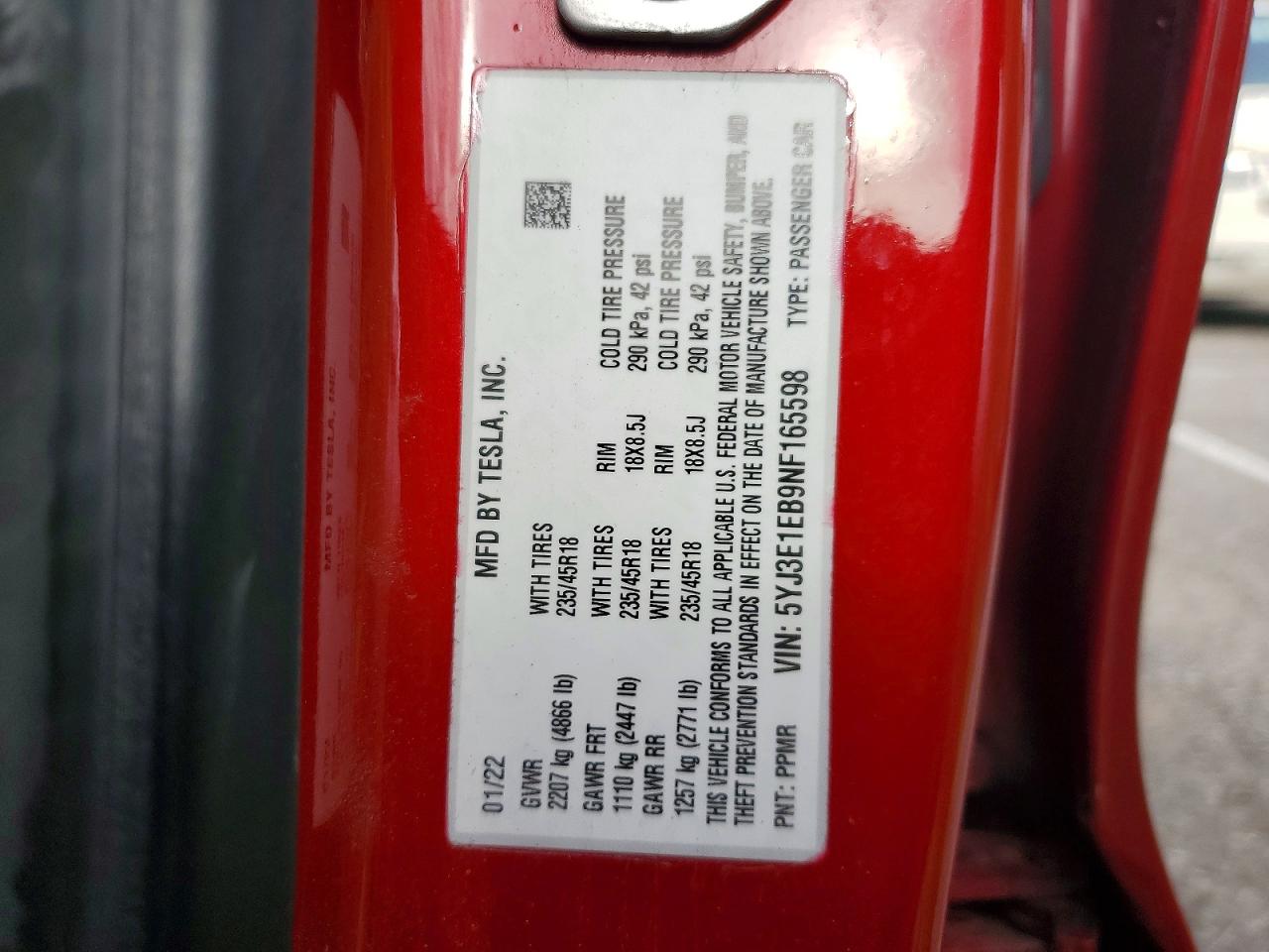 2022 TESLA MODEL 3 photo 12