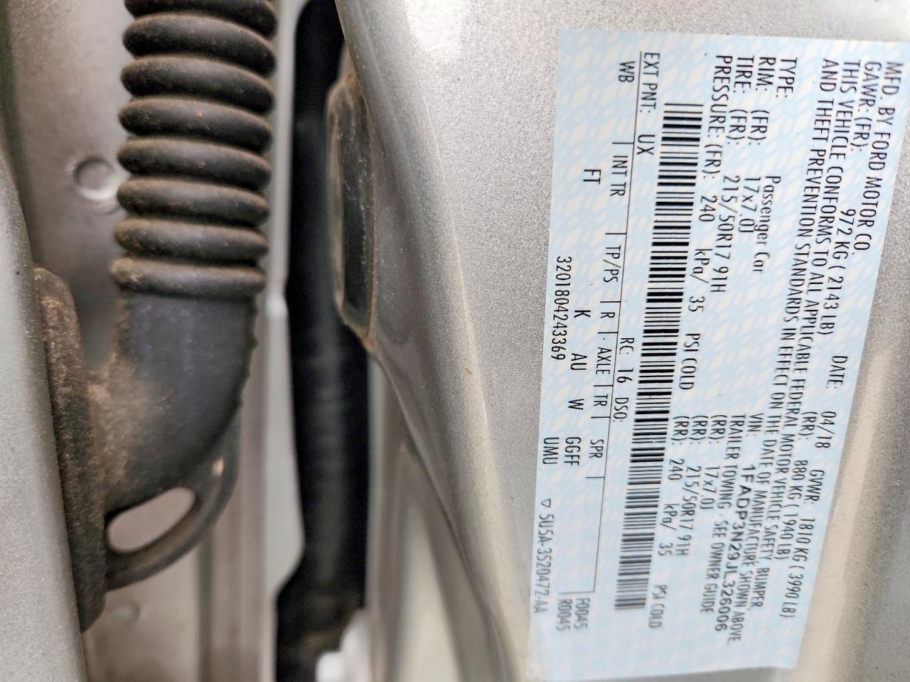 2018 FORD FOCUS TITANIUM photo 12