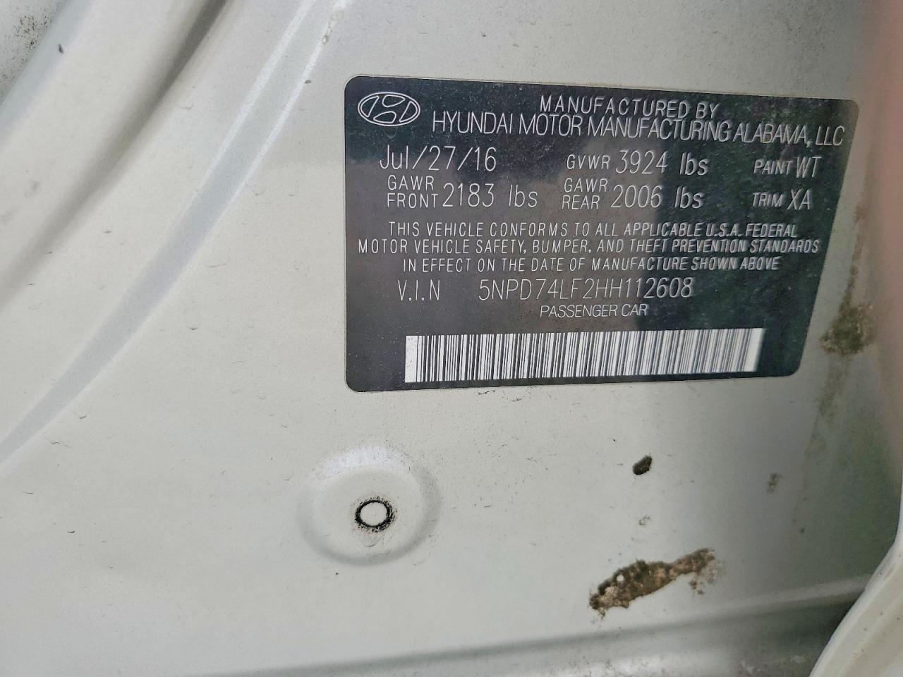 2017 HYUNDAI ELANTRA SE photo 12