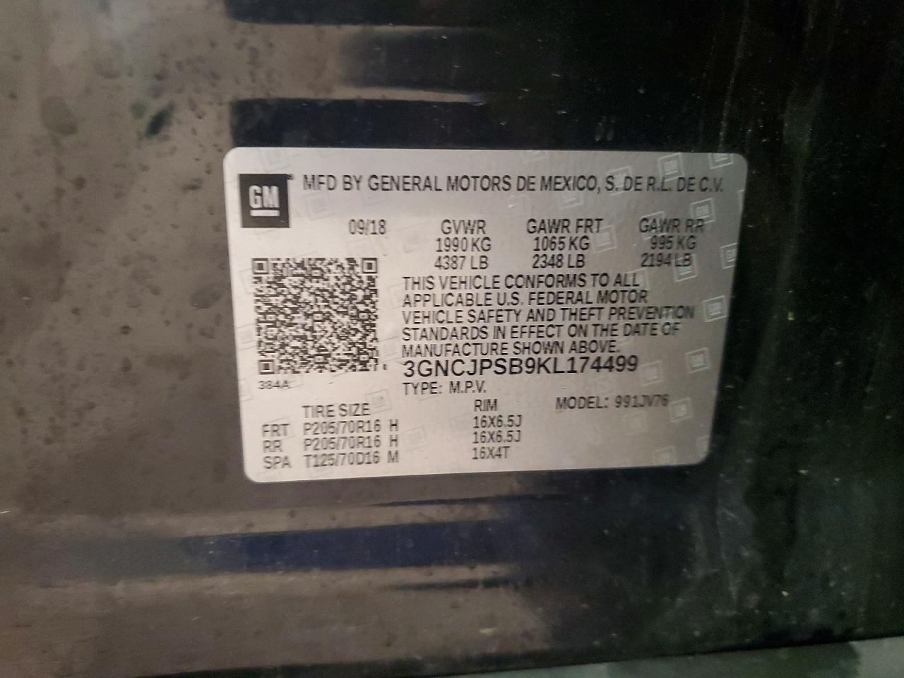 2019 CHEVROLET TRAX 1LT photo 13