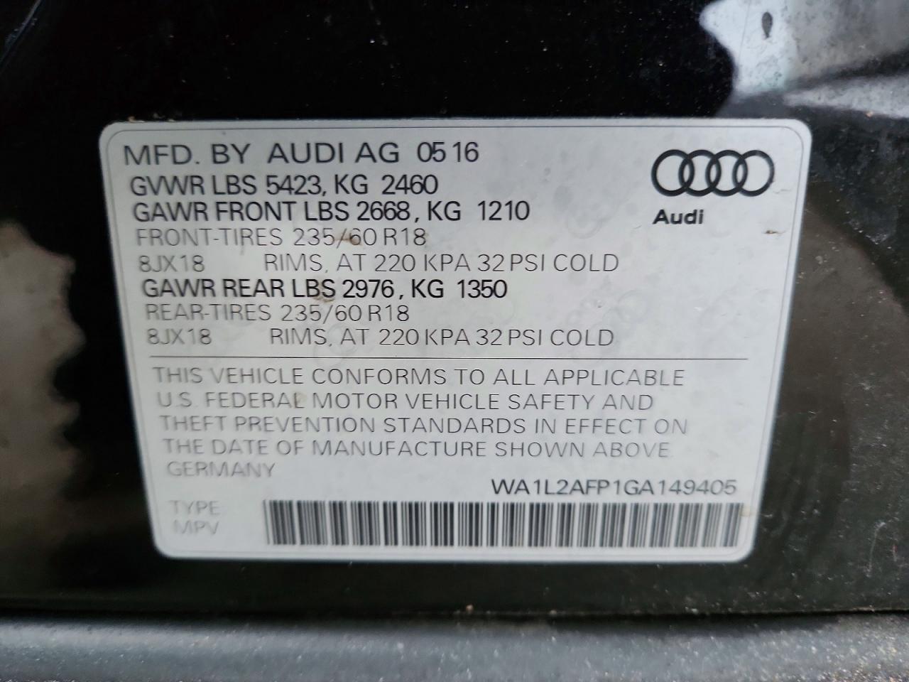 2016 AUDI Q5 PREMIUM PLUS photo 14