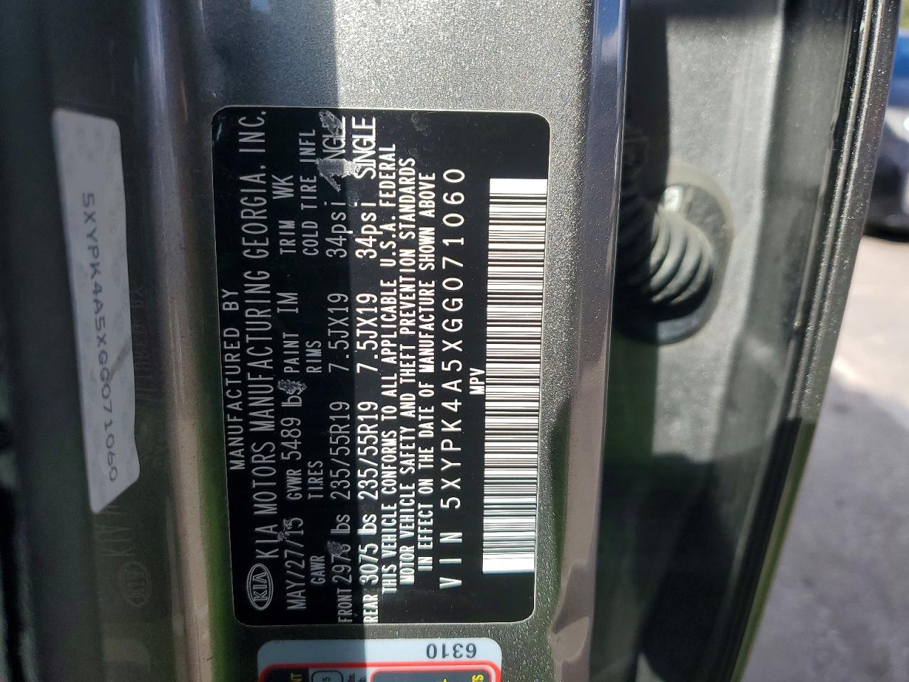 2016 KIA SORENTO SX photo 13