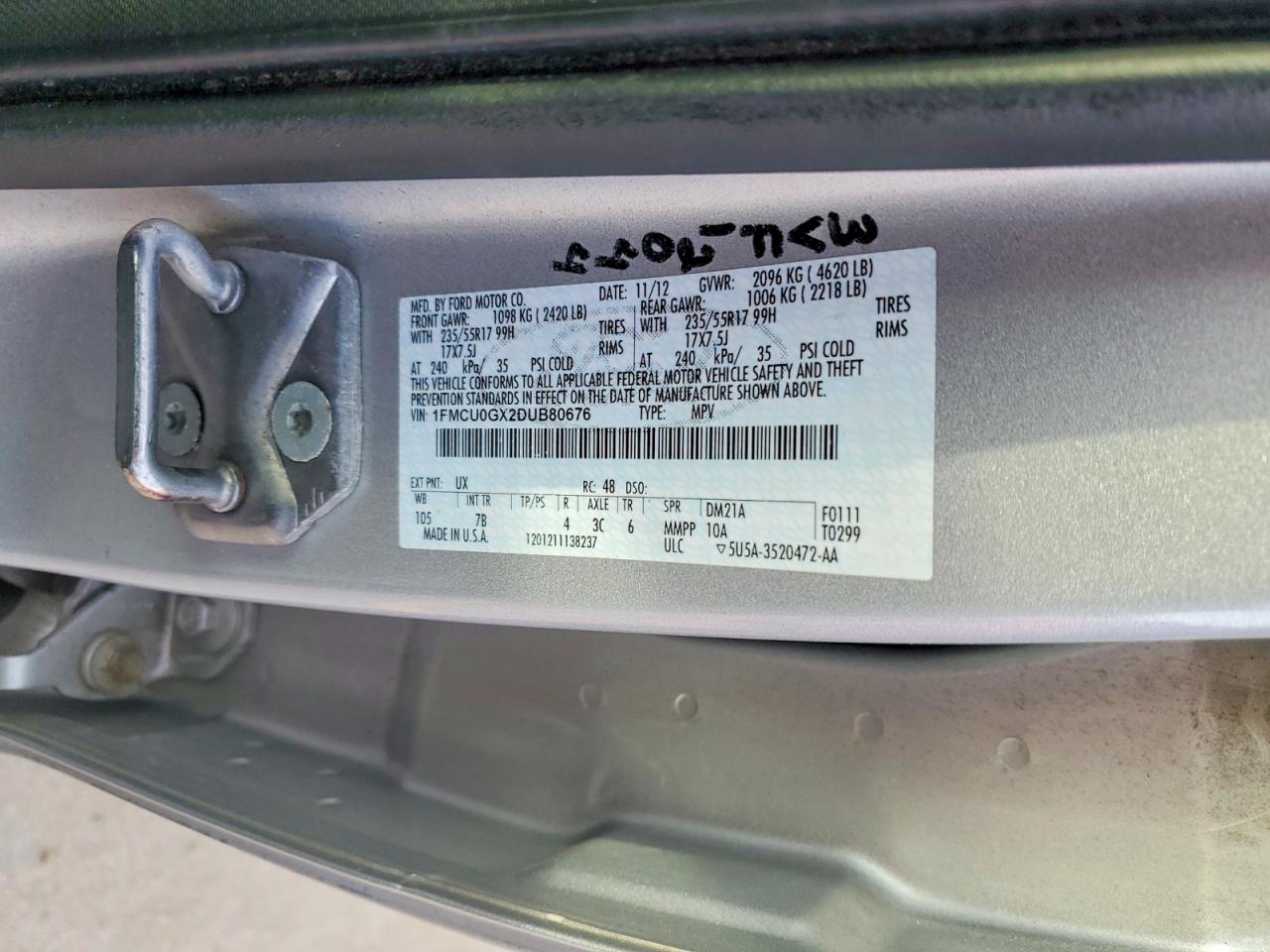 2013 FORD ESCAPE SE photo 14