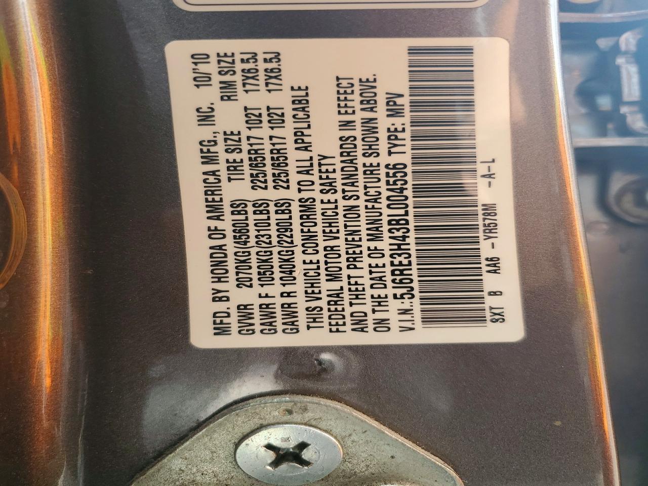 2011 HONDA CR-V SE photo 27