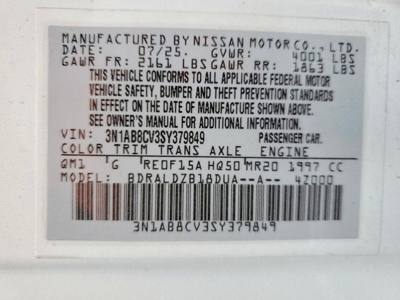 2025 NISSAN SENTRA SV photo 13