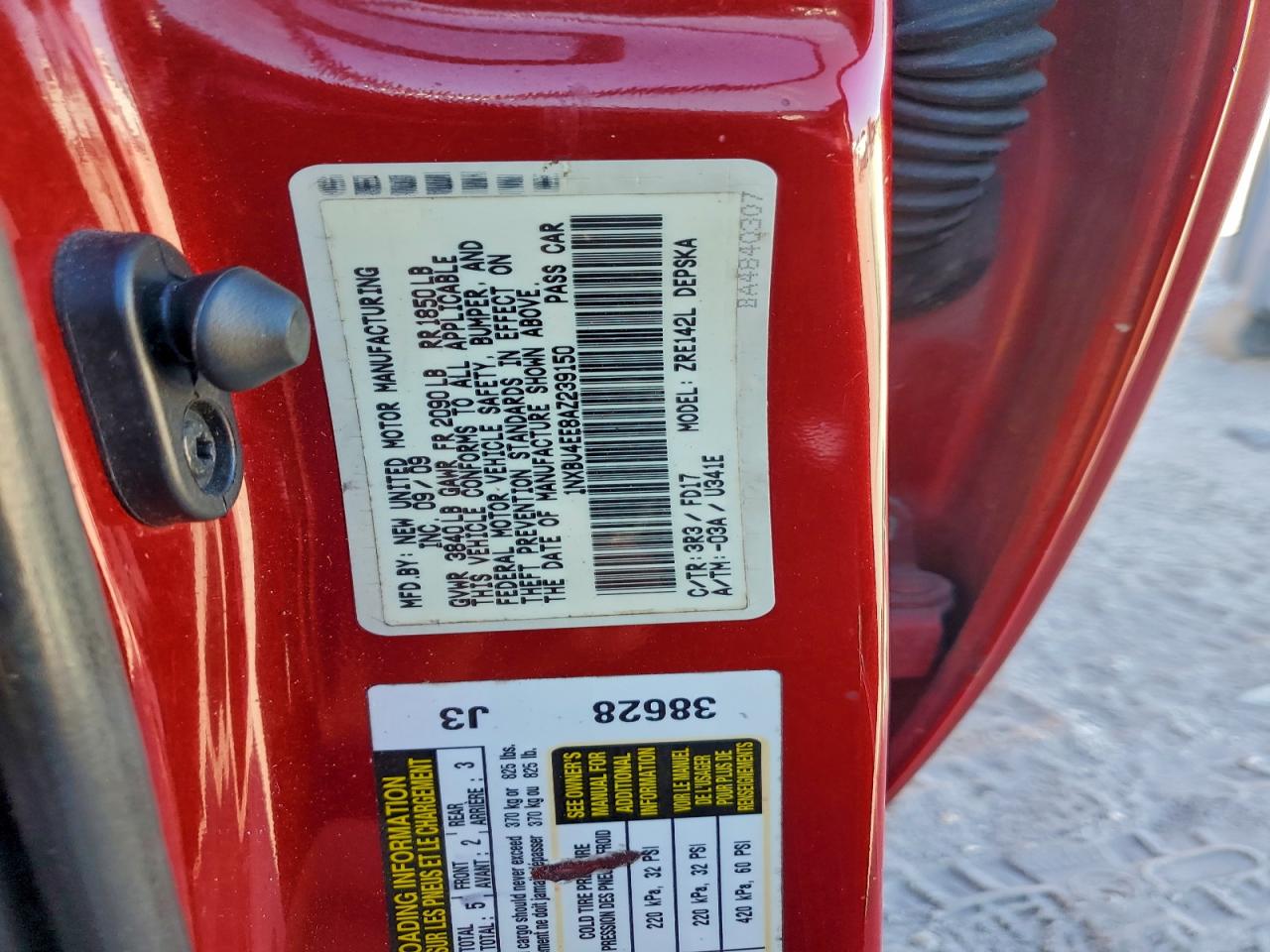 2010 TOYOTA COROLLA BASE photo 12