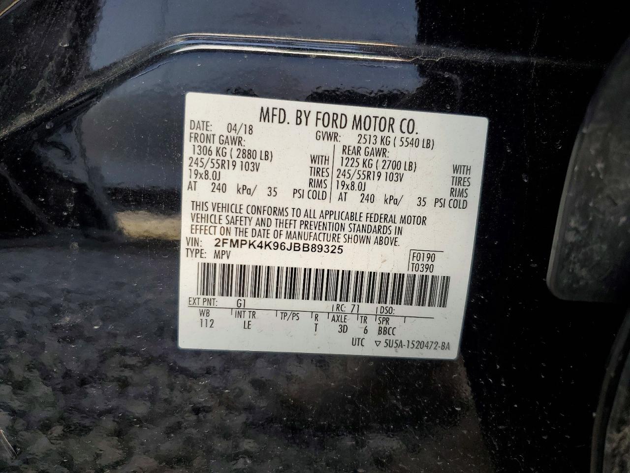 2018 FORD EDGE TITANIUM photo 14