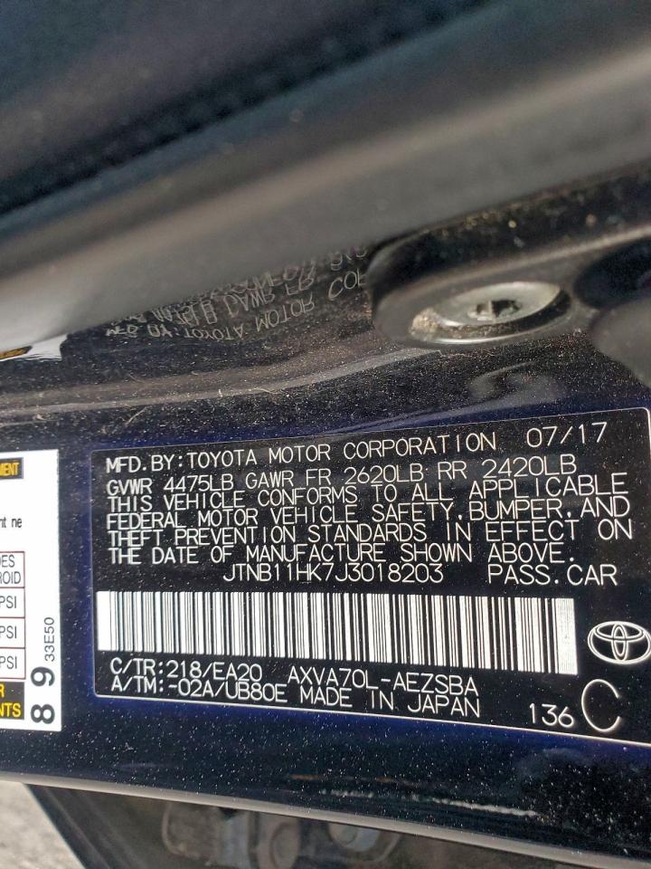 2018 TOYOTA CAMRY L photo 13