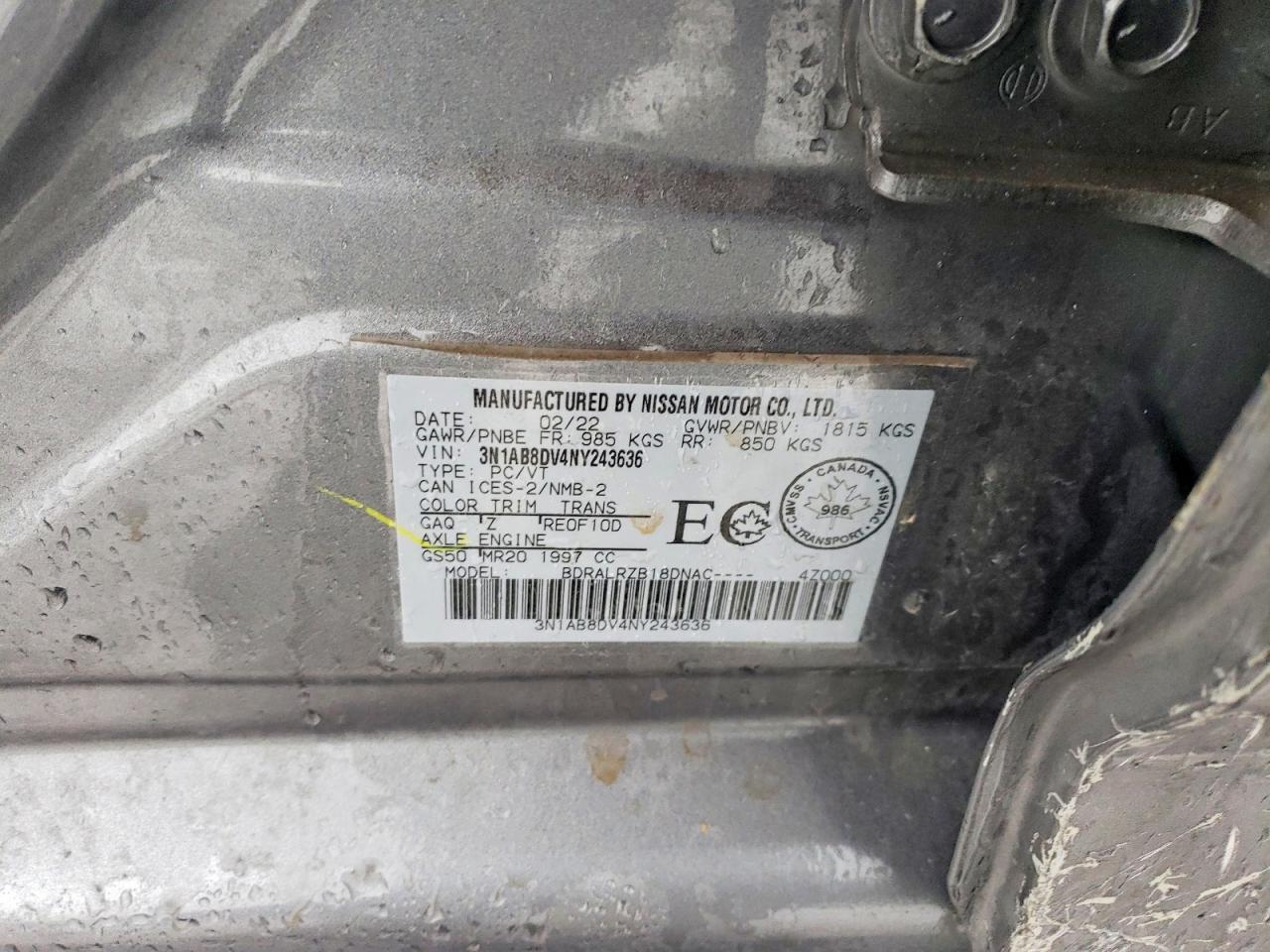 2022 NISSAN SENTRA SR photo 12