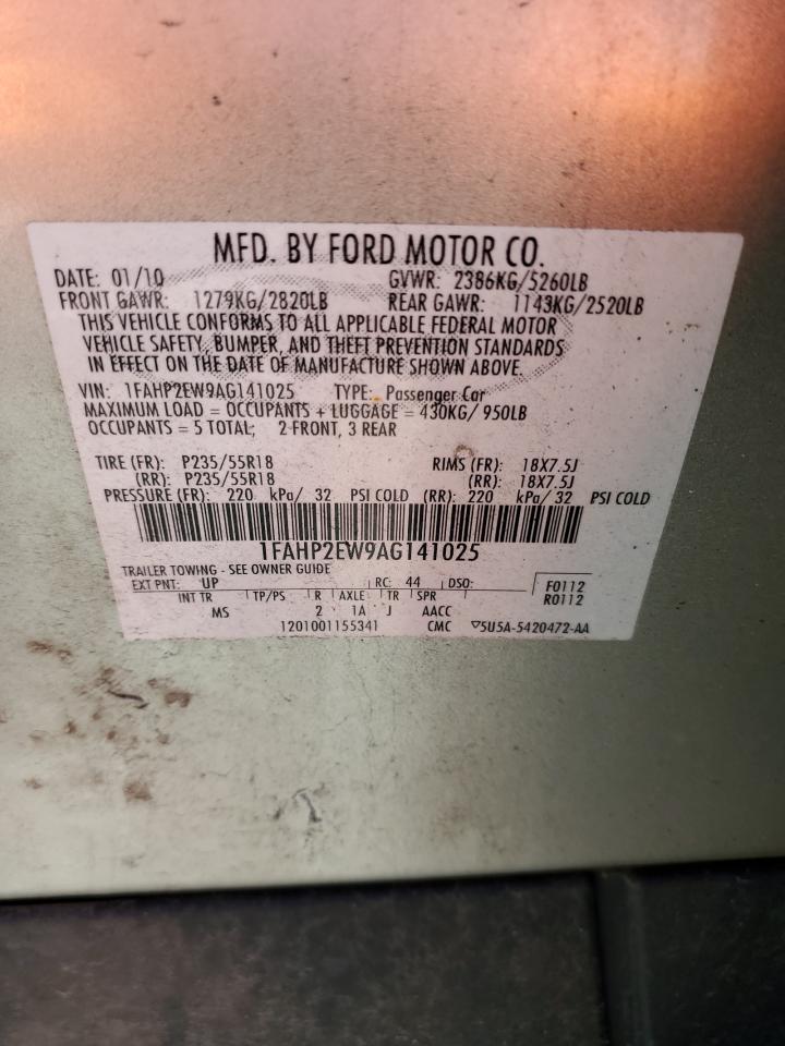 2010 FORD TAURUS SEL photo 13