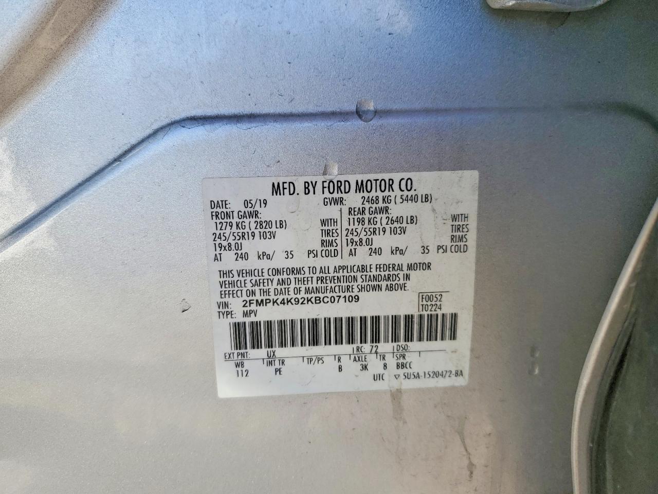 2019 FORD EDGE TITANIUM photo 13