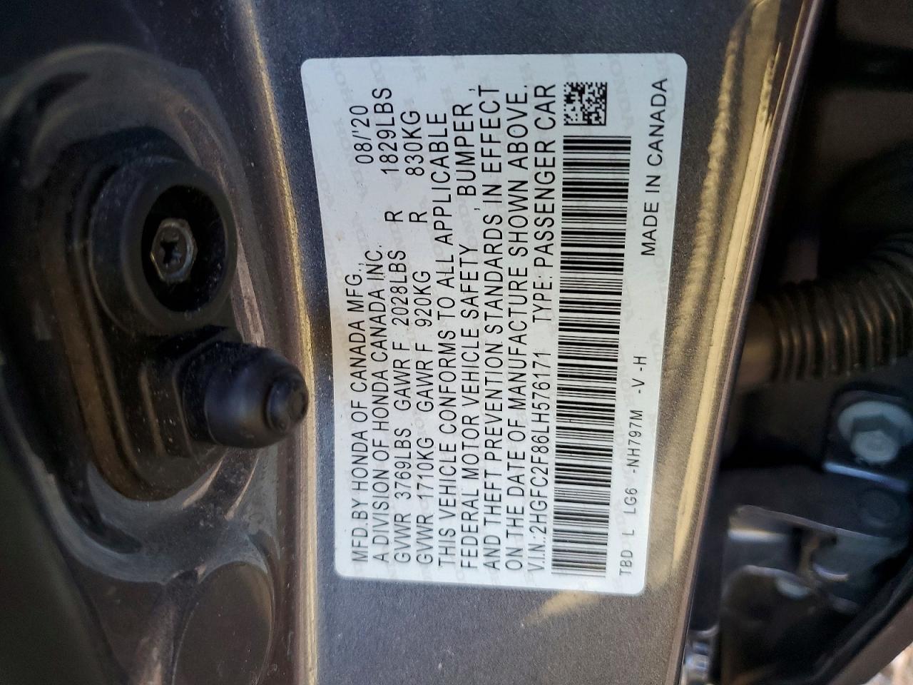 2020 HONDA CIVIC SPORT photo 12