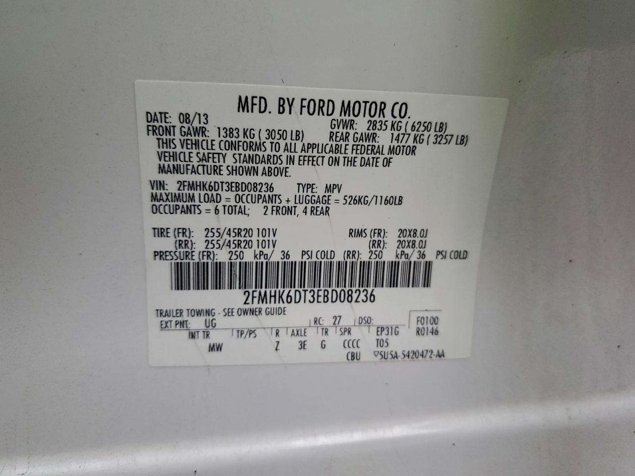 2014 FORD FLEX LIMITED photo 13