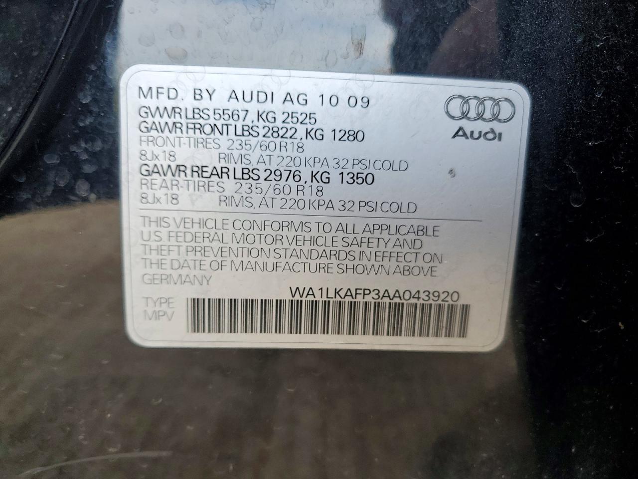 2010 AUDI Q5 PREMIUM PLUS photo 13