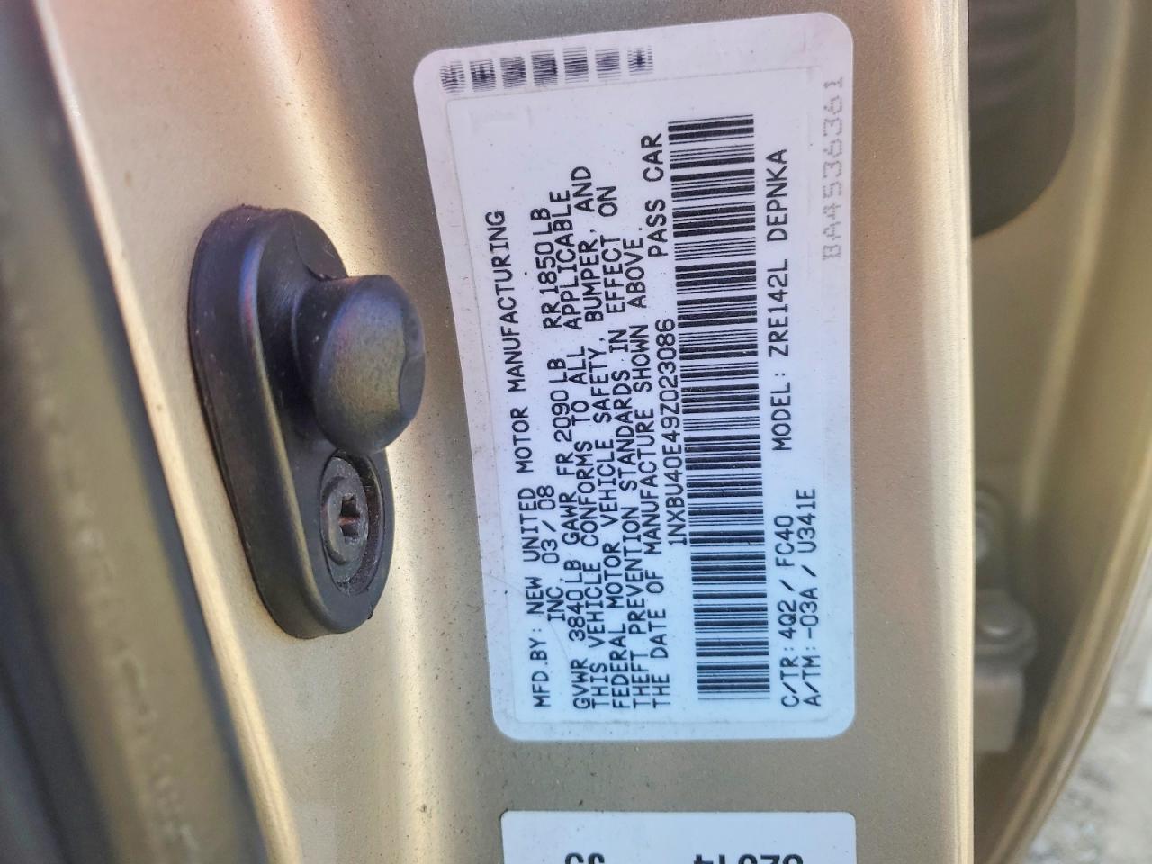 2009 TOYOTA COROLLA BASE photo 12