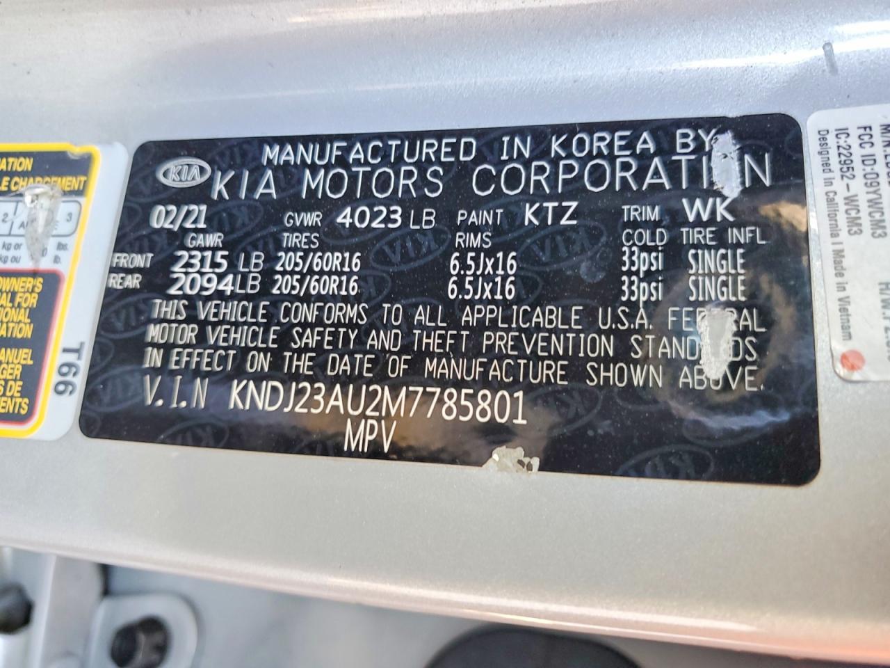 2021 KIA SOUL LX photo 12
