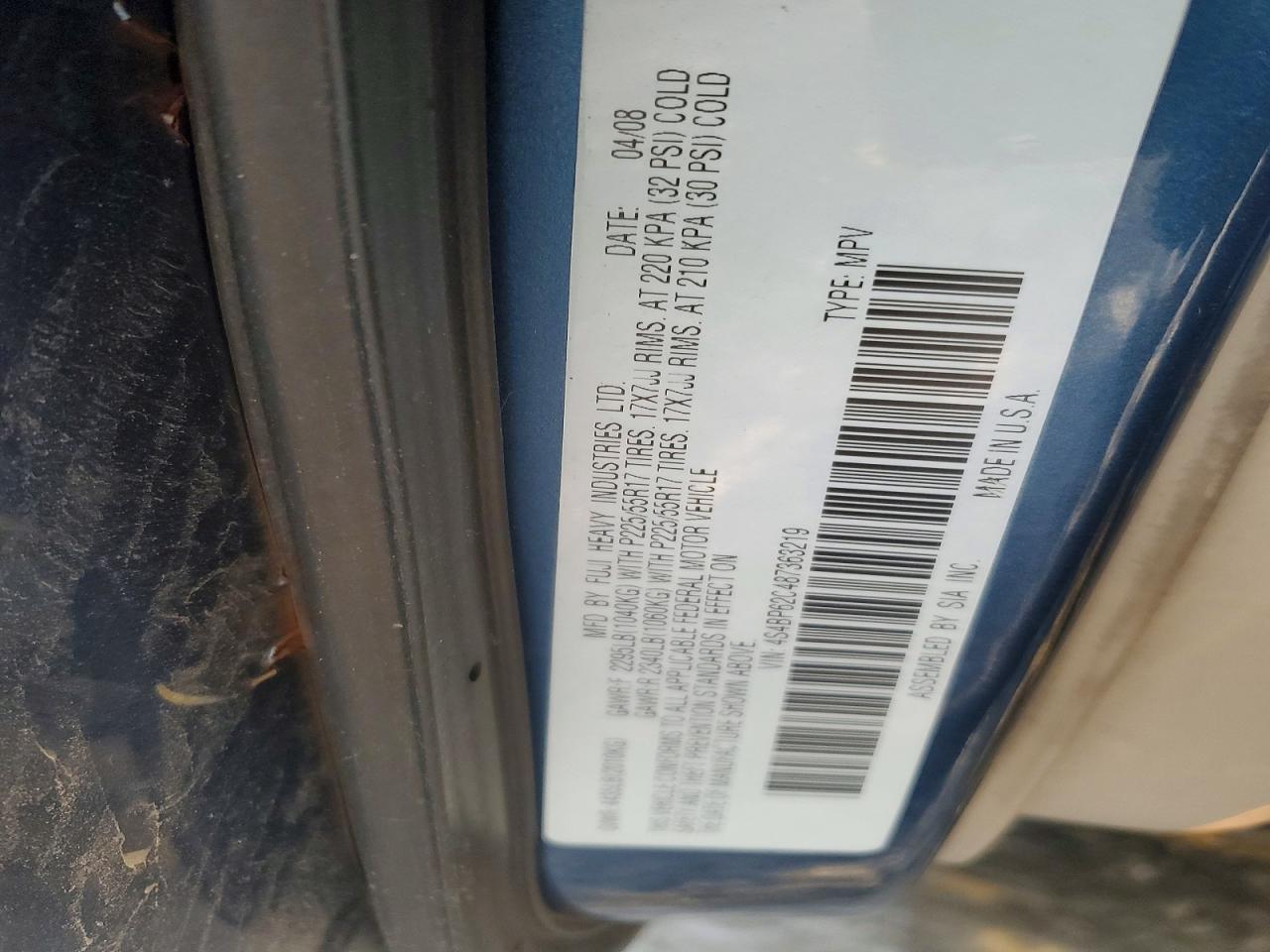 2008 SUBARU OUTBACK 2.5I LIMITED photo 13