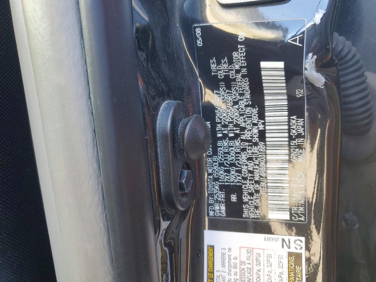 2008 TOYOTA 4RUNNER SPORT EDITION photo 13