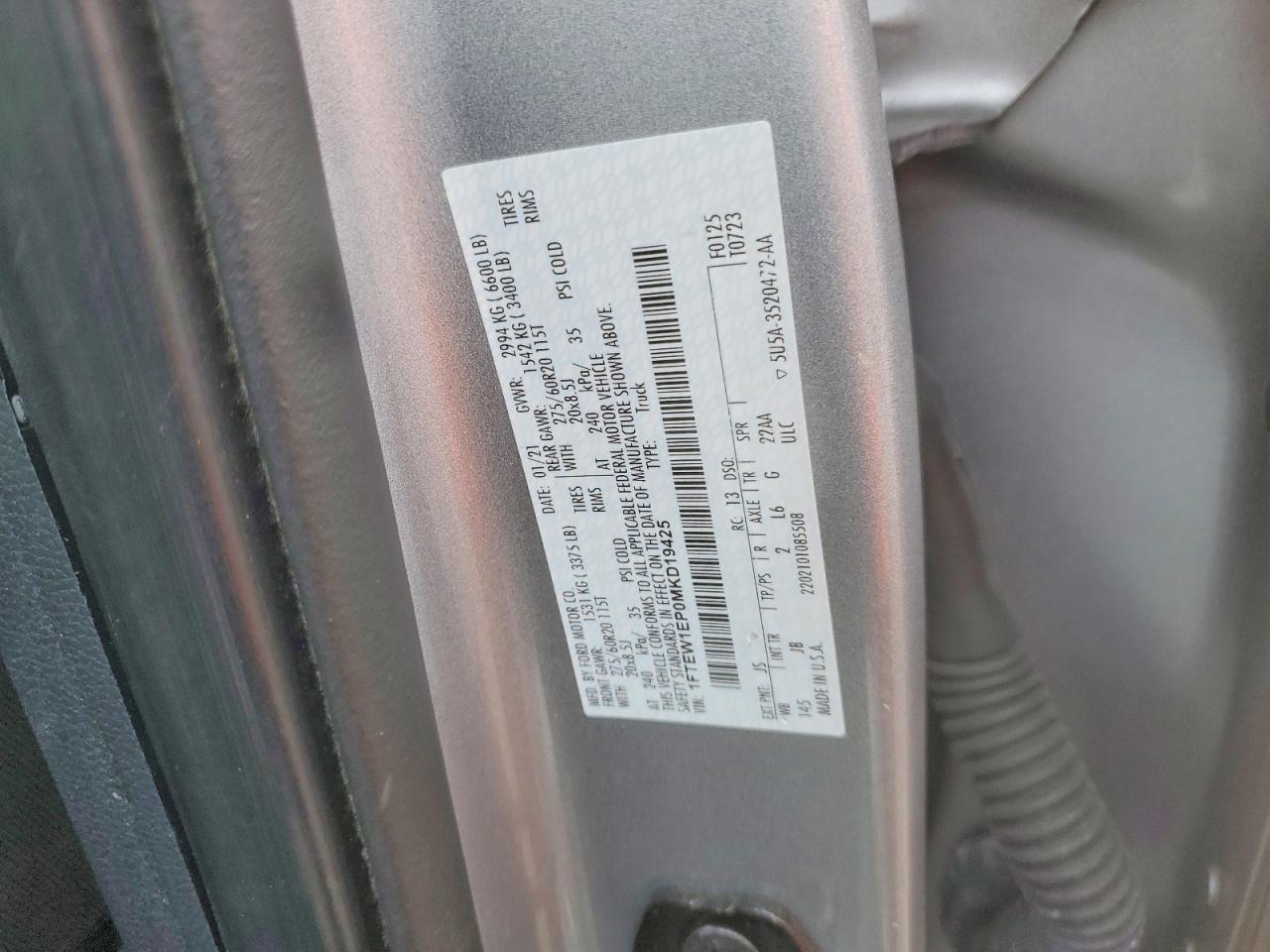 2021 FORD F150 SUPERCREW photo 12