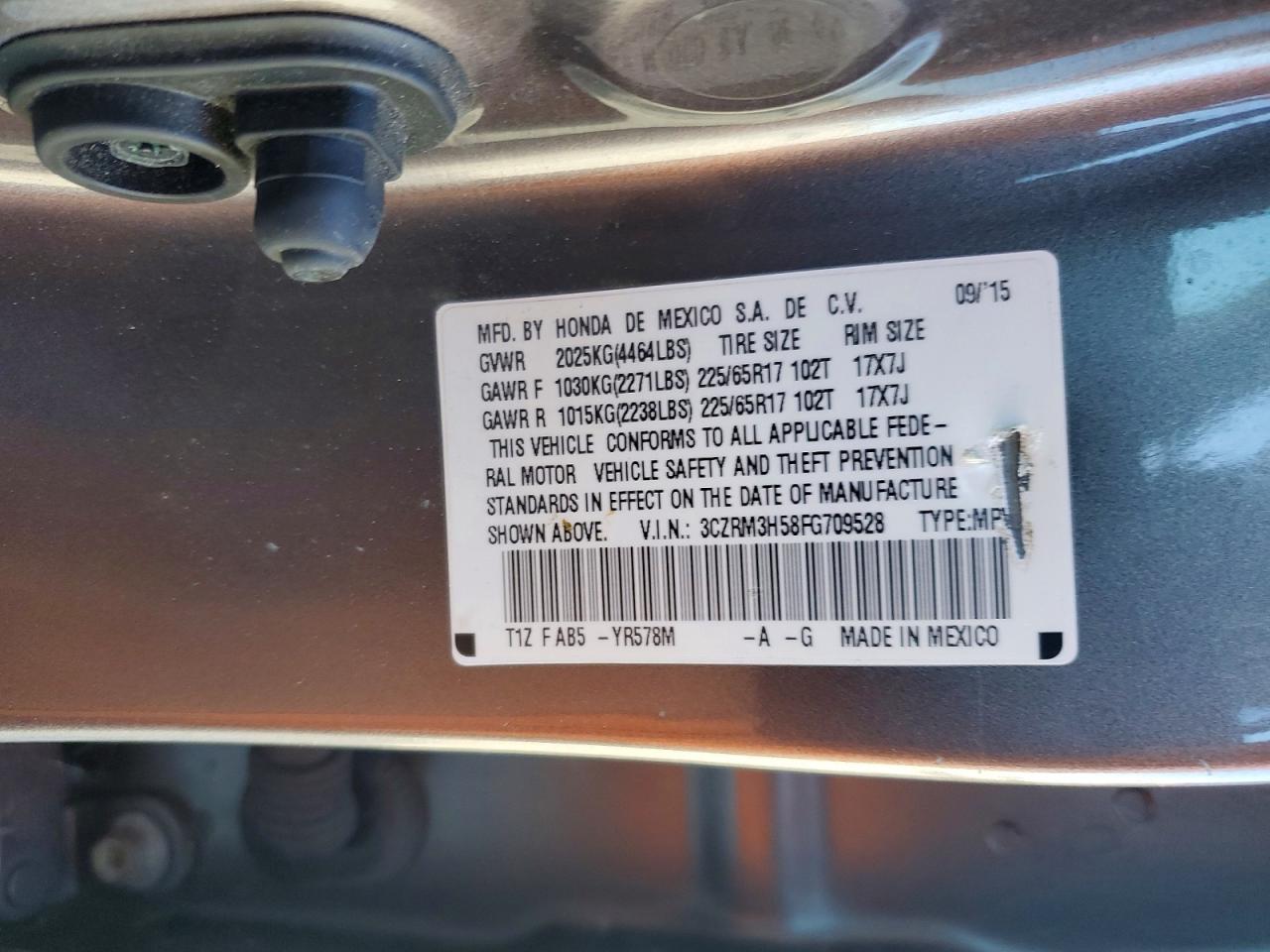 2015 HONDA CR-V EX photo 14