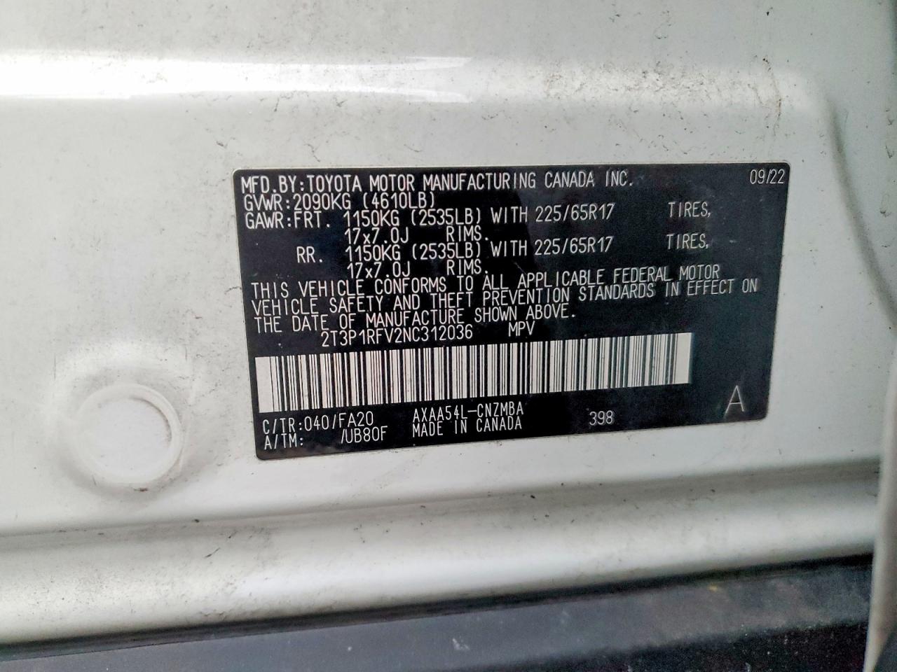 2022 TOYOTA RAV4 XLE photo 13