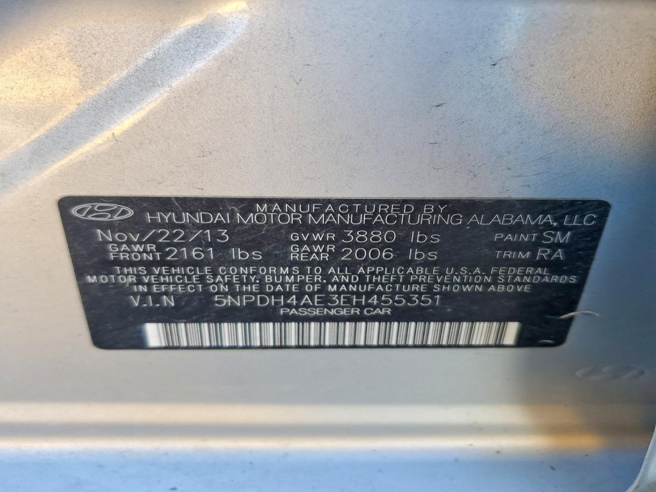 2014 HYUNDAI ELANTRA SE photo 13