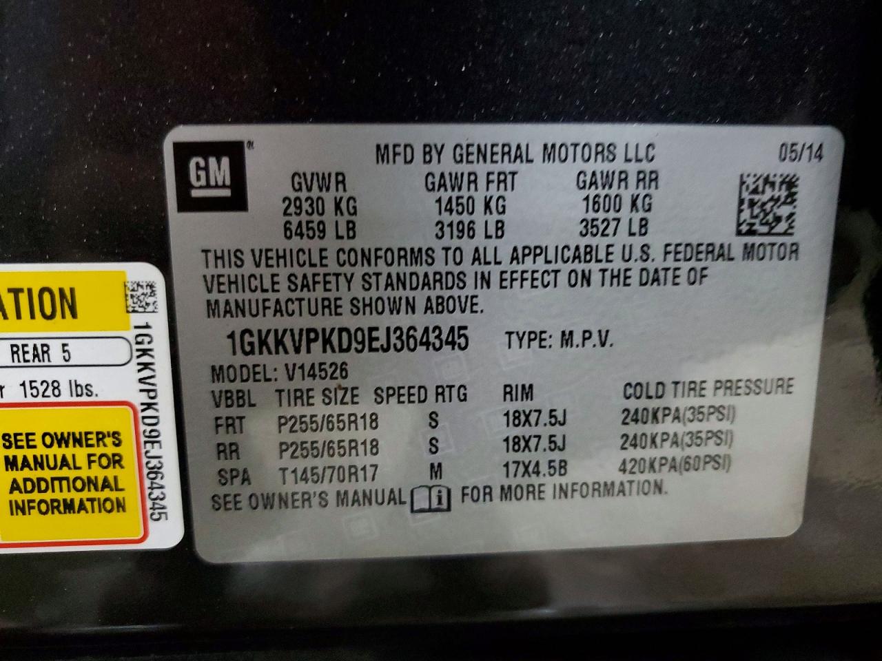 2014 GMC ACADIA SLE photo 13