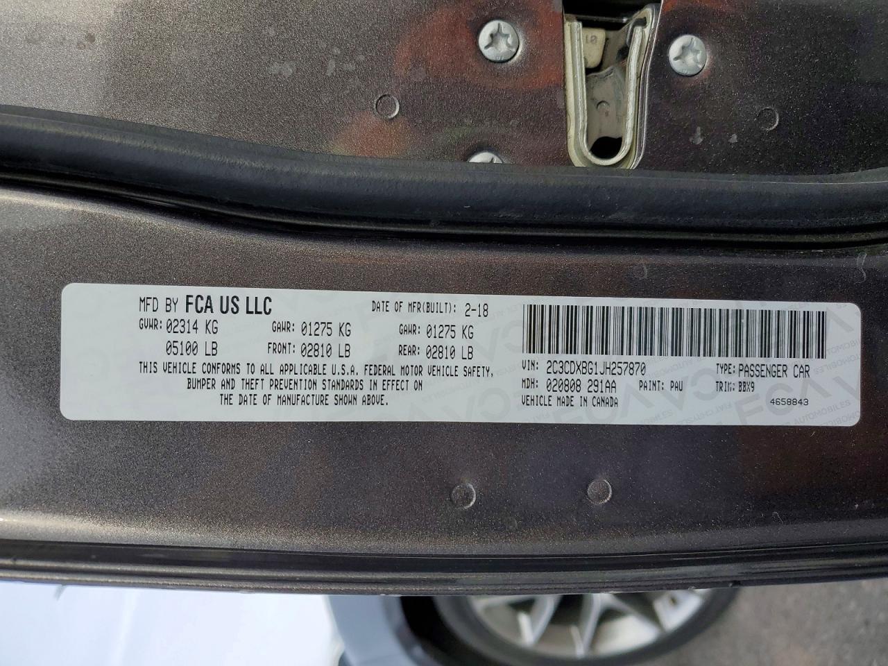 2018 DODGE CHARGER SXT photo 12