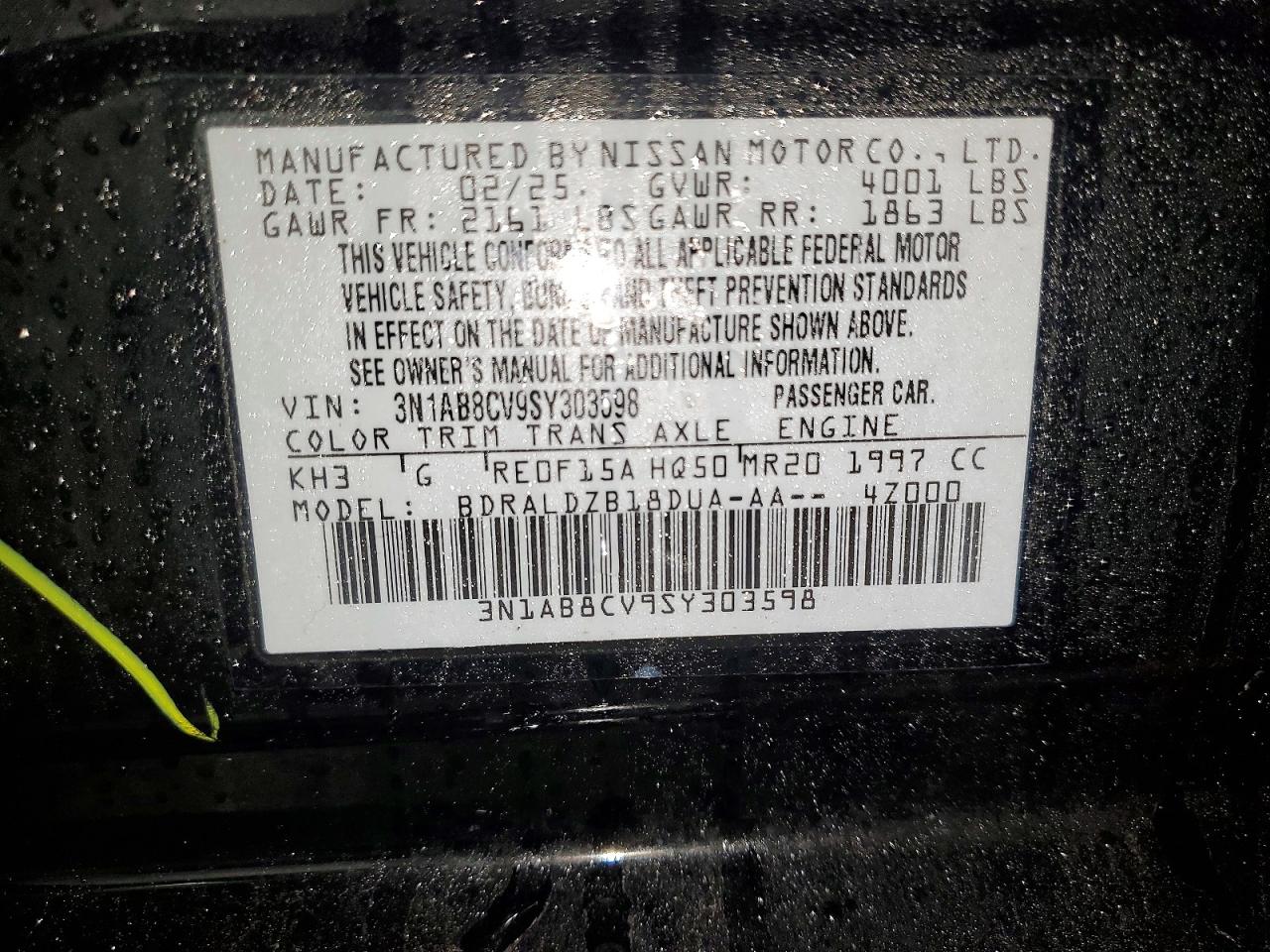 2025 NISSAN SENTRA SV photo 12