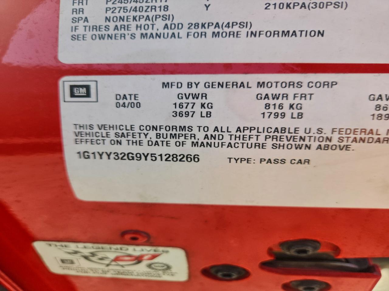 2000 CHEVROLET CORVETTE photo 12
