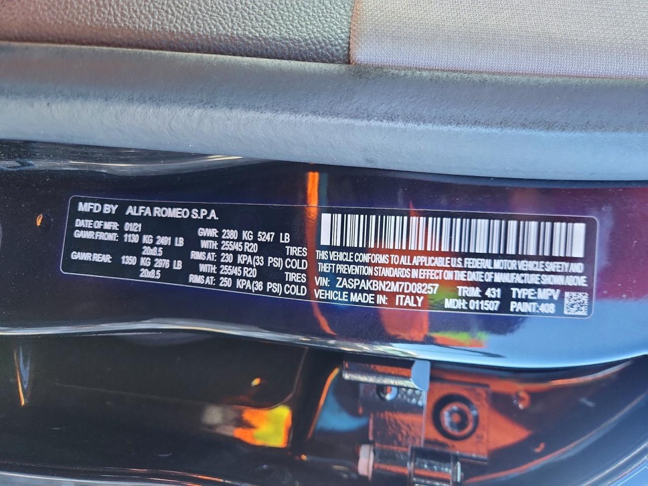 2021 ALFA ROMEO STELVIO TI photo 12