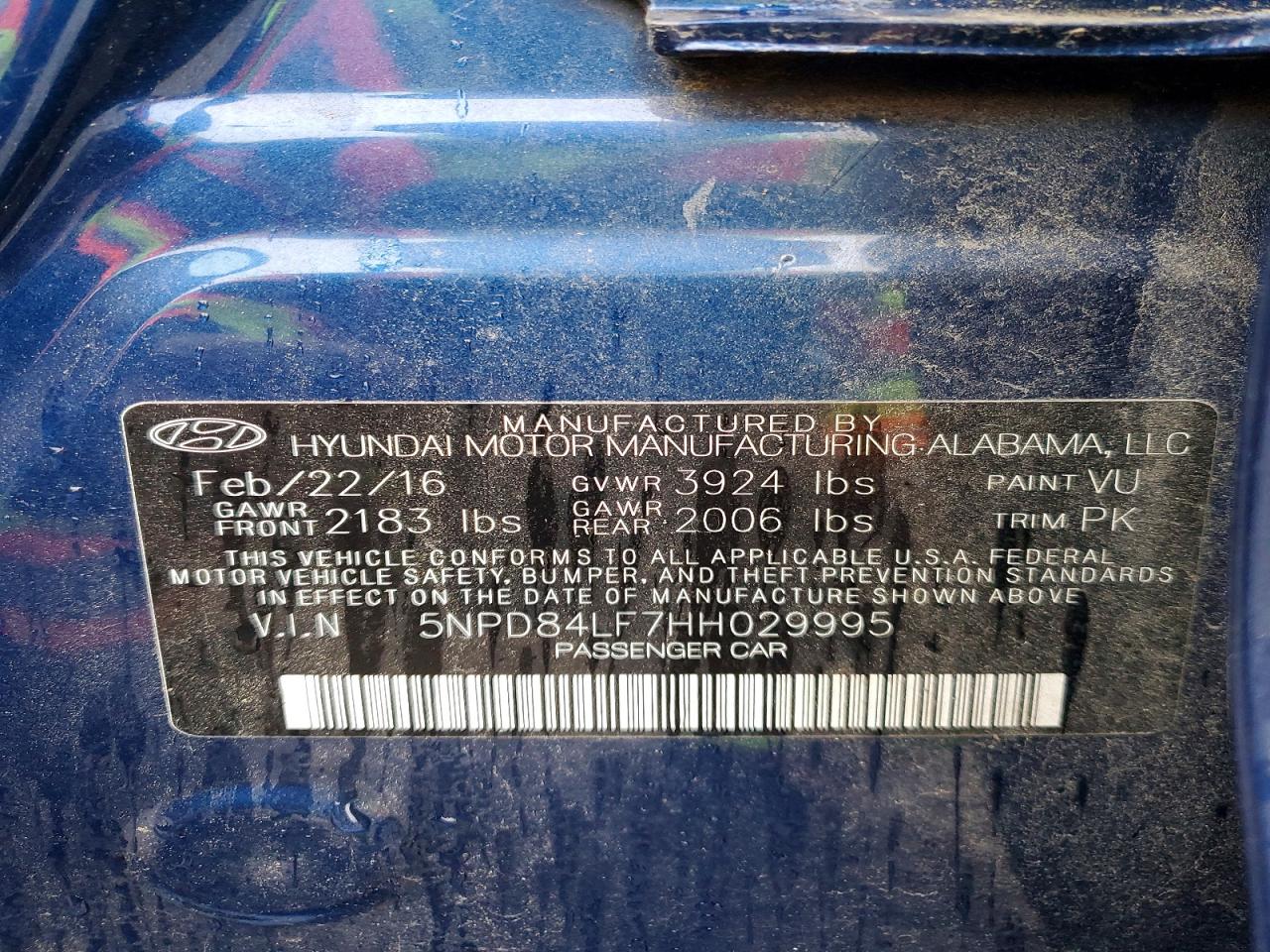 2017 HYUNDAI ELANTRA SE photo 13