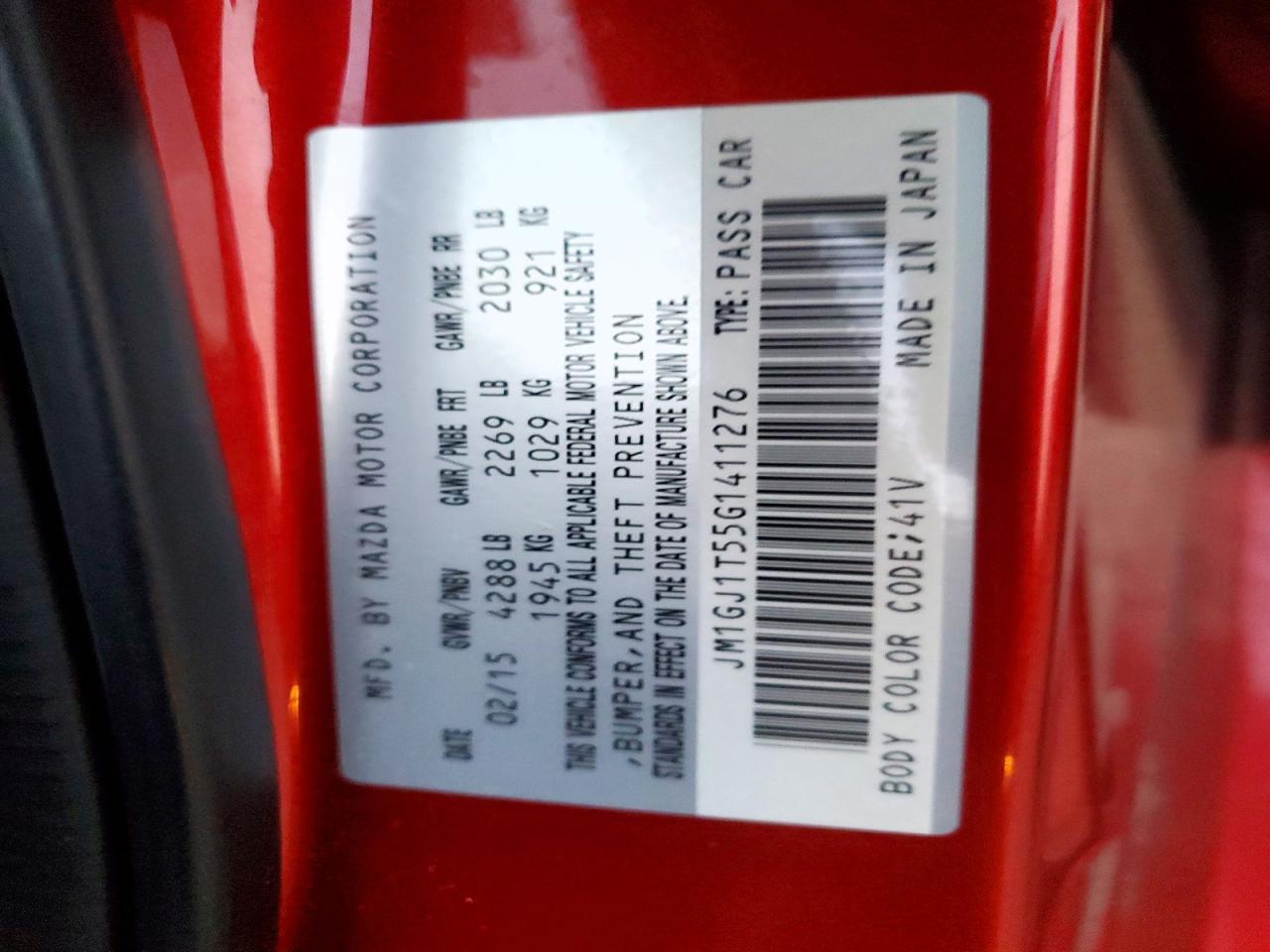 2016 MAZDA 6 TOURING photo 13